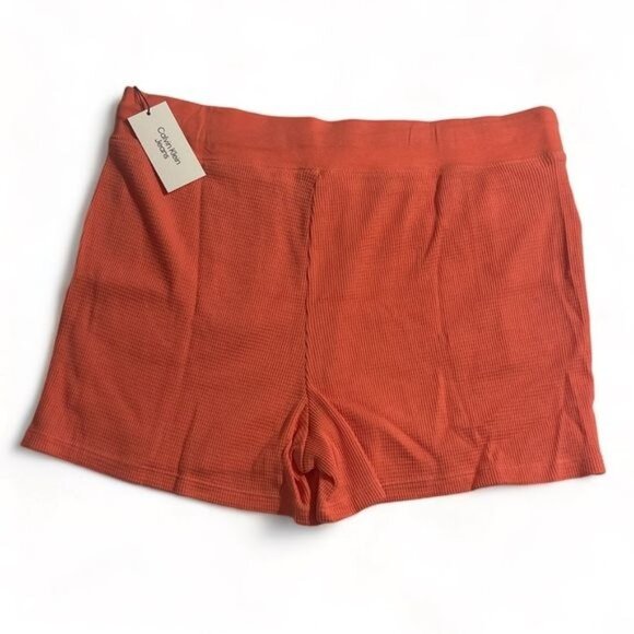 Calvin Klein Jeans Women's Waffle-Knit Mid-Rise Pull-on Shorts, Size XL, New - Picture 2 of 11